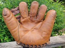 VINTAGE 1940's BASEBALL GLOVE MITT. Made Hutch. STAN HACK 3rd BASE. CHI. CUBS . picture