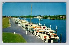 Cape Cod, ME-Maine, Falmouth Harbor Marina Antique, Vintage Souvenir Postcard picture