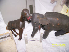 Schoenhut animals glass eyed elephant donkey and 2 chairs picture