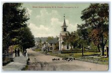 1910 Street Scene Showing ME Church Youngsville New York Posted Vintage Postcard picture