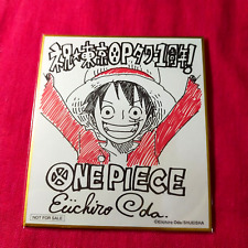 ONE PIECE Luffy Anniversary Eiichiro Oda Autograph Shikishi Tokyo Tower Mint picture