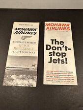Mohawk Airlines System Time Schedule  March 1965 & October 1968 AS-IS Lot of 2 picture