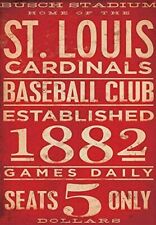 ST LOUIS CARDINALS TIN SIGN CARDS BASEBALL  BUSCH 1882 STILL BORING CUBS 12x18 picture