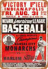 Metal Sign - 1947 Negro Leagues KC Monarchs vs. Harlem -- Vintage Look picture