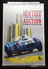 Rick Cole 1989 Detroit Sport & Race Car Auction Poster SHELBY COBRA picture