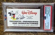 Don Iwerks Autograph Walt Disney PSA Rare Red Mickey Signed Business Card picture