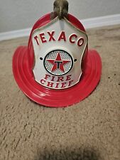 Vintage Texaco Fire Chief Toy Fireman Hat Helmet 1960's W/ Microphone Park Plast picture