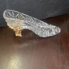Franklin Mint Disney's Cinderella Crystal Glass Slipper 24K Gold Plated picture