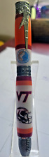 Virginia Tech Hokies Football Ballpoint Pen Handmade Acrylic And Chrome Detail picture