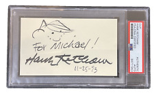 HANK KETCHAM (d.2001)  Signed 3x5 Card with Original Dated Sketch (PSA/DNA) picture