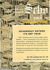 1960 ADVERT 2 PG Schoenhut Toy Piano Electric Organ Pianos 88th Year picture