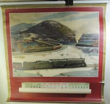 Vintage 1951 Pennsylvania railroad crossroads of commerce wall calendar picture
