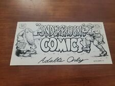 Rare 1977 Underground Comics Robert R. Crumb Decal Bumper Sticker Unused Comix picture