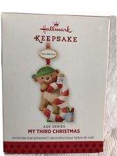 Hallmark MY 3rd CHRISTMAS, Age Series Ornament- Can be personalized w/year- NMIB picture