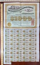 Ridgefield Park Railroad Co. - 1872 dated $1,000 New Jersey Railway Gold Bond -  picture