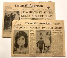 NEWSPAPER: 11-22-1963 & 11-25-1963 JFK TRAVELS TO TEXAS - Austin American picture