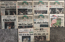 Lot of 10 Seatle Mariners 1995 Playoffs Run Newspapers The Seattle Times & Extra picture