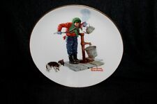 Vtg 1977 Norman Rockwell Winter - Chilling Chore Collector Plate Gorham China picture