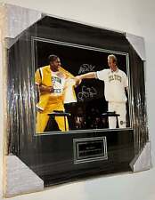 Larry Bird & Magic Johnson Dual Autographed Framed Photograph Authenticated by picture
