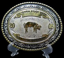 Pig Hog La Vernia Stock Show Champion Duroc Montana Silversmiths Belt Buckle picture