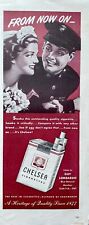 Vtg Print Ad 1945 Chelsea Cigarettes US Marine Retro Home Bar Man Cave Art Decor picture
