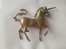 Horse Unicorn  Brass Decorative Animal Figurine Gold Tone picture