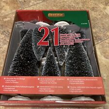 LEMAX Holiday Village 21 Piece Snowy Pine Trees Assorted Sizes-with Storage Box picture