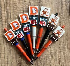 Football pens NFL throwback logos. Broncos & Browns. Gift.basket filler.collect picture