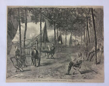 1864 magazine engraving ~ GENERAL GEORGE J STANNARD'S HEADQUARTERS picture