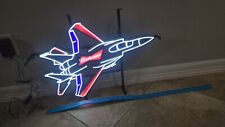 BUDWEISER BEER LED BAR SIGN MAN CAVE AIRPLANE FIGHTER JET PLANE LED SIGN NEW picture