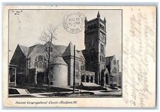 Rockford Illinois IL Postcard Second Congregational Church Exterior 1905 Vintage picture