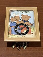 Rare Vintage 1982 Ida Bohatta ARS Edition Mini Wind-Up Teddy Bear Clock with Key picture