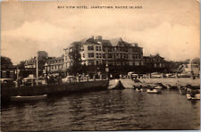 Vtg 1950s Bay View Hotel from the Water Jamestown Rhode Island RI Postcard picture