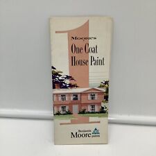 Vintage 1954 Benjamin Moore Paints Moore's One Coat House Paint Brochure 10-54 picture