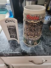 Vintage Coors Beer Stein Mug 1990 Made in Brazil by Ceramarte 3D Design #17918 picture