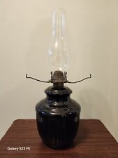 Antique Black Glossy Pottery Oil Lamp Base picture