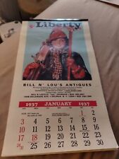 Vintage 1939 Calendar Bill N' Lou's Antiques Delmar Ny picture