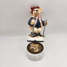 VINTAGE Skier Baby Bear Trinket BOX BOYDS Collection Le Bearmoge 1999 JEWELRY  picture