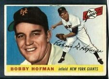 VINTAGE TOPPS 17 MLB CARD BOBBY HOFMAN NEW YORK GIANTS 1950s ORIG Photo Y 211 picture