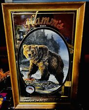 Vintage 1993 Hamm's Grizzly Bear American Bear Collection Beer Mirrror picture