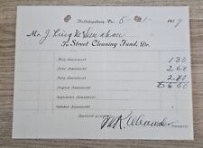 1909 Street Cleaning Fund Billhead Assessment Hollidaysburg, PA picture
