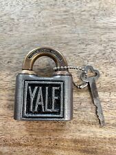 Vintage Old Yale & Town Padlock With Key Lock picture