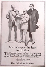 1920 HART SCHAFFNER & MARX MEN'S CLOTHING VINTAGE ADVERTISEMENT Z406 picture