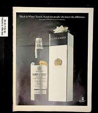 1967 Black & White Whiskey Buchanan's Vintage Print Ad 19356 picture
