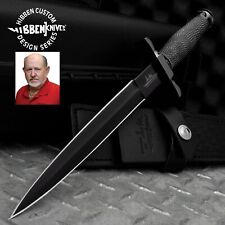 Gil Hibben Black Shadow Double Edged Dagger - Full Tang w/Leather Sheath GH0441B picture