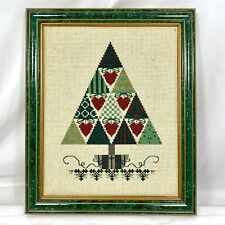 Christmas Tree & Hearts THE CRICKET COLLECTION Hand Made Cross Stitch - Complete picture