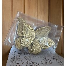 Vintage NOS Homco Syroco Wood Butterfly Wall Hanging Wall Decor Mid Century picture
