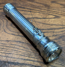 Vintage Chrome Metal WINCHESTER FLASHLIGHT ~ 3 D Cell Light  ~ WORKS picture