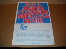 NOS Late 60's Early 70's Sox & Martin Supercar Clinic Dealership Bulletin/Flyer picture