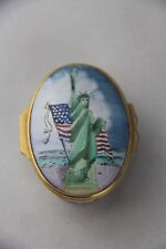 Halcyon Days Statue of Liberty Enamel Trinket MUSIC BOX Design by Tiffany & Co. picture